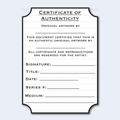 Certificate of Authenticity Sticker Packs