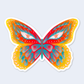 Blazing Change Butterfly Die Cut Sticker