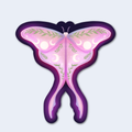 Divine Moth Die Cut Sticker