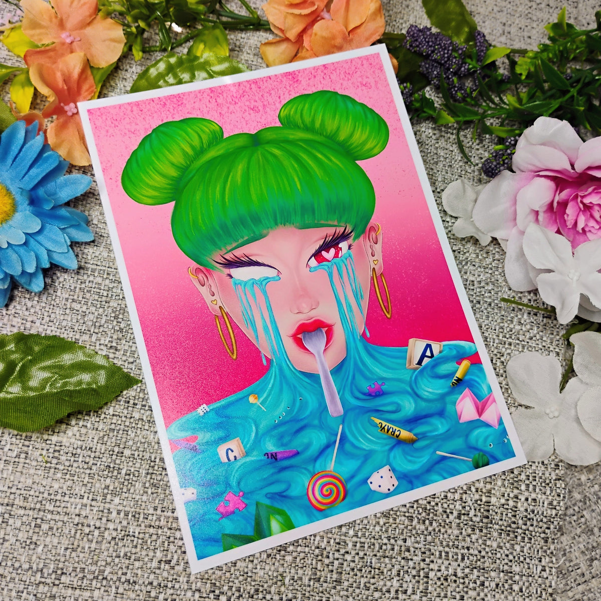 Spoon Girl Art Print