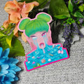 Spoon Girl Die Cut Sticker
