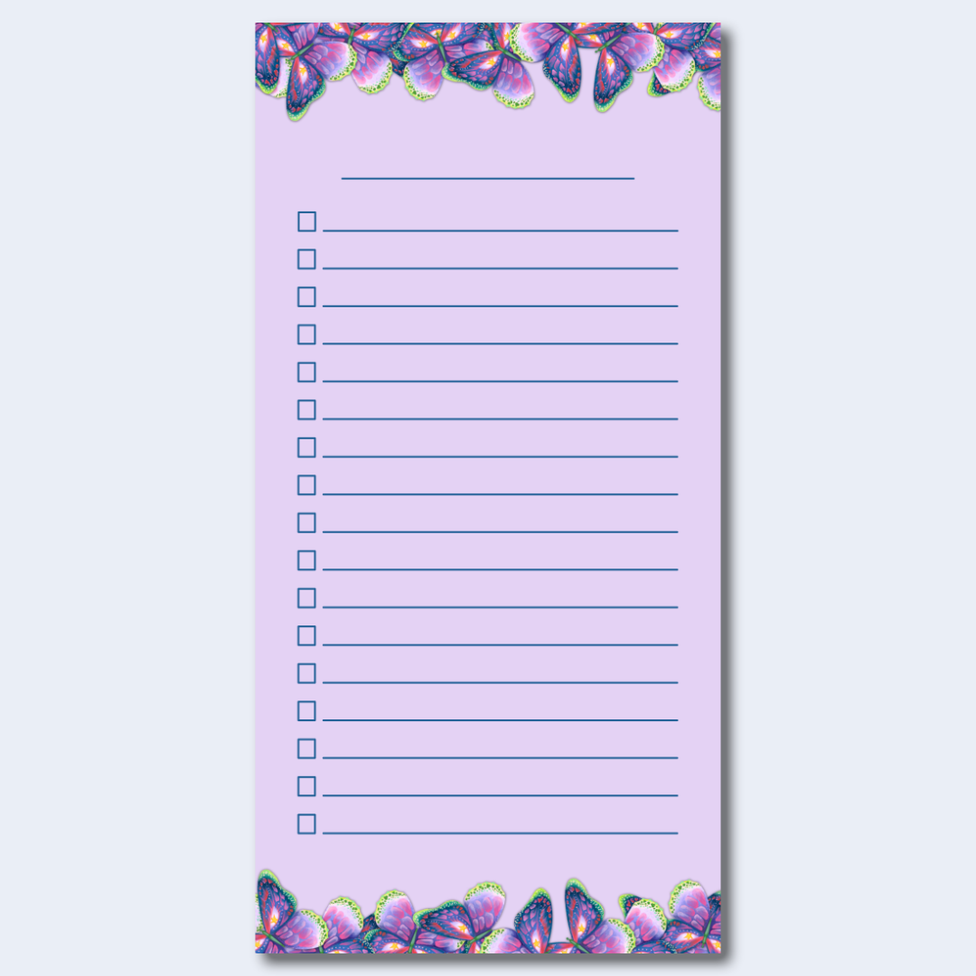 Quiet Change Butterfly List Pad