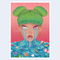 Spoon Girl Art Print